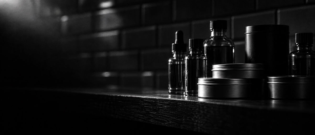 Grooming products on a shelf at High Endz Hair