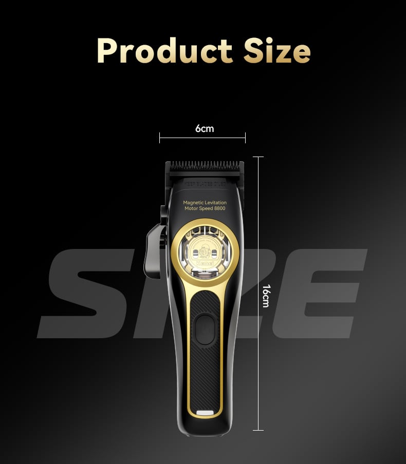 Kemei KM-2373 clipper size, about 6cm wide and 16cm long