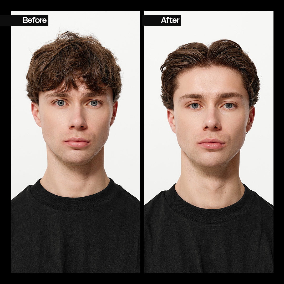 Before and after styling with Slick Gorilla Clay Pomade