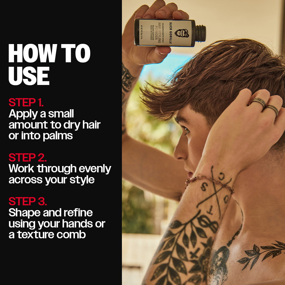How to use Slick Gorilla Hair Styling Powder