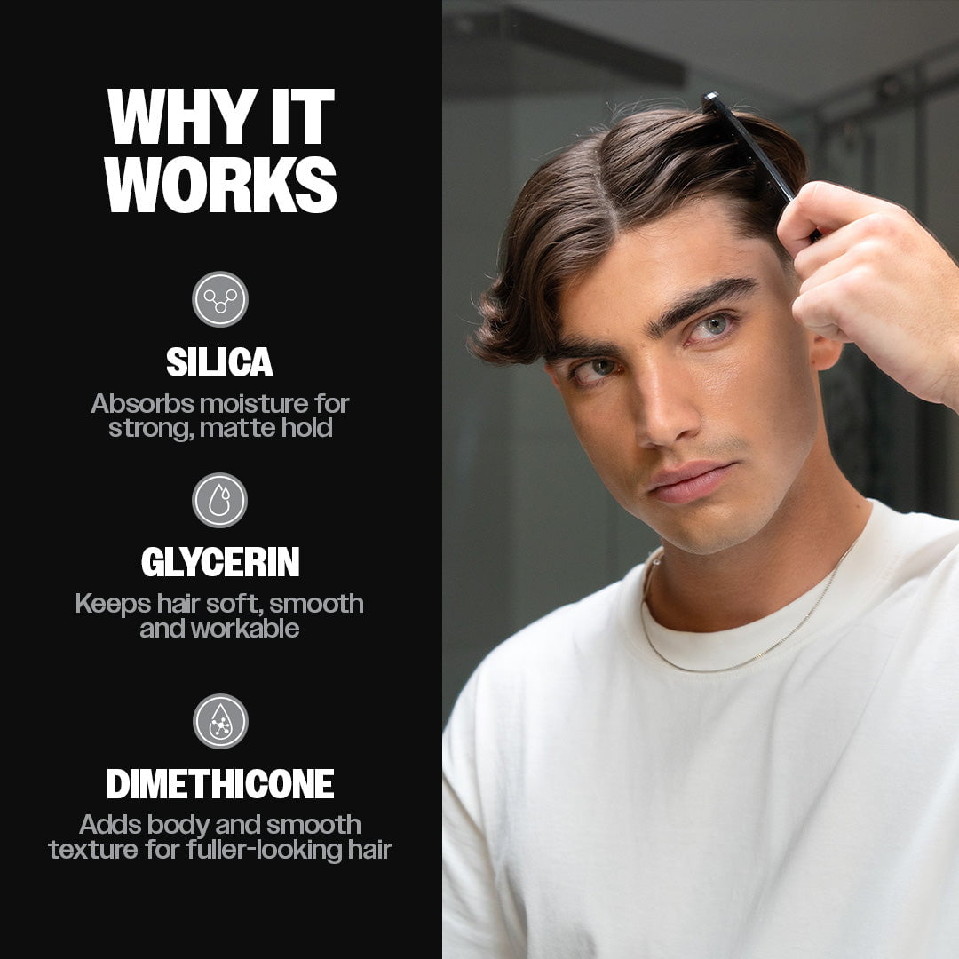 What is in Slick Gorilla Hair Styling Powder: silica, glycerin and dimethicone